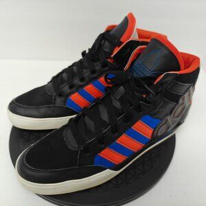 Used adidas Hard Court Hi Big Black Orange Blue - Men Size 11.5